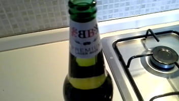 Beer enema for disobedient slave