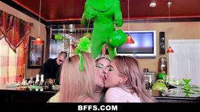 BFFS Lucky Teens Share Huge Cock