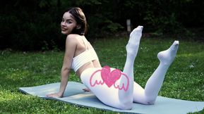 TRANSPARENT YOGA IN NYLON NIGHTS \ PETITE GIRL | PUSSY |