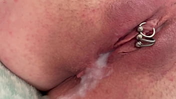 Compilation of Fuck My Pierced Clit and 2 Cumshot on Me and In My Pussy Aqua Pola