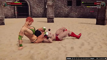 Aine O'_Rackie VS Viktoria Iron (Naked Fighter 3D)