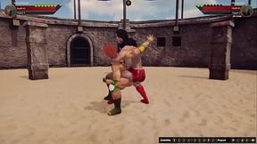 Aine O'_Rackie VS Viktoria Iron (Naked Fighter 3D)