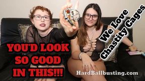 Caged and Helpless: A Chastity Cage Showcase - Mistress Loow & Miss Audrey Spite!