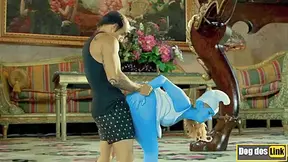Hot Girl Cosplaying Smurf In The Craziest Pussy Fuck Action