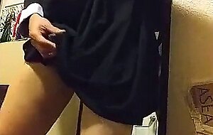 Latin Twink Crossdresser Rides His Toy