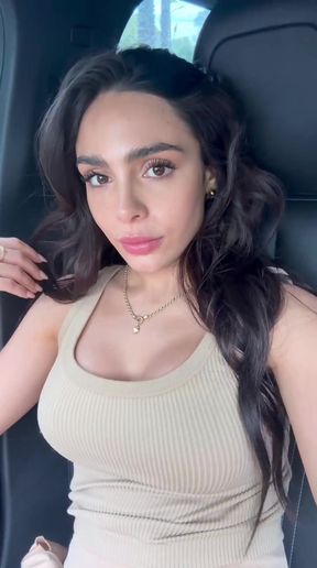 Titty drop while stuck in traffic