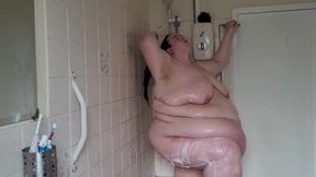Sensual Shower with a Giant Body