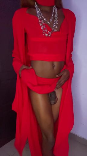 The Lady in Red with Carrot