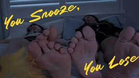 You Snooze, You Lose! ft. Maleka and Footsie Tootsies 4k | Ditria and her male friend are in on a secret plan to get Maleka's feet to themselves! Only thing is - Ditria wasn't looking out for what happens next!