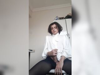 Cute sexy tranny solo masturbation and cum