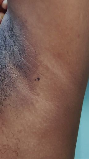 Hot Cutting My Pussy Hairy And Armpit Hair   Clip 1