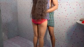 Mallu Muslim Girl Fucking in bathroom with boyfriend part 01
