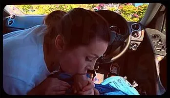 Luna Roulette’s Wild Car Blowjob Adventure