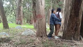 Old peasant pounds young college girl's gripping pussy