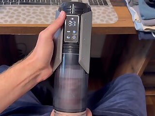 More important things to do during home office: playing with my big uncut cock vacuum pump