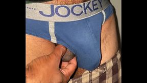 Indian guy Rishi cumming in underwear