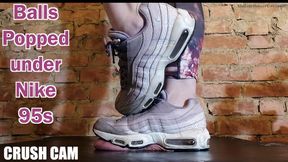 Ball Popping Workout: Sadistic Gym Bunny in Nike Air Max 95s Stomps out your cum **CRUSH CAM version** Sneakers Trainers Hard Cock Ball Testicle Trampling Shoejob Cumshot