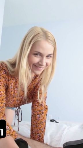 PervMom - Naughty Blonde Milf Accidentally Sends Naked Pics To Lucky Studs Phone   Clip 1
