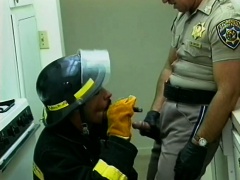 They call him the fireman cuz he likes to put out cop's cock fires