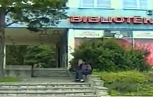 Amateur orgy in the library