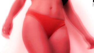 Bikini Lingerie try on with Luli the Big Tit Hispanic milf - Closeup Sexsual Sex Tape