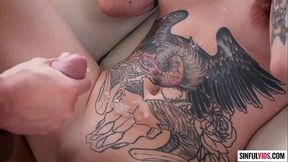 Short haired Nikki Hearts has bald pussy banged hard - Axel Braun'_s Inked 5 Scene 4