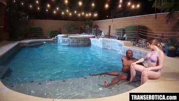 Foxxy's Foursome ThroatFest: Big Tits, BBC & Tattooed TS Delight