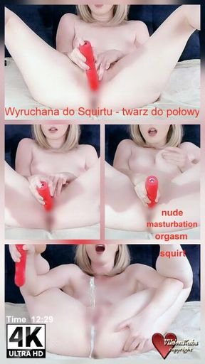 Wyruchana do Squirtu - twarz do połowy