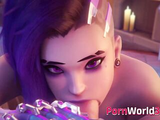 Overwatch Cartoon Sexually Concupiscent Sombra Gets Thumped by a Big Thick Knob