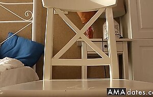 Redhead Creamy Dildo Handjob