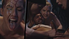 Femdom Reverse Gangbang - Lesbians Possessed By Horny Demons Fucks Black Guy Multiple Creampies - Myra Moans, Oliver Davis And Scarlett Alexis