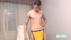 Lustful boy toy Aaron dildo bangs his needy fuckhole!