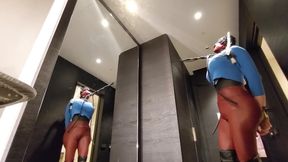 Sissy Trapped Into Selfbondage In Hotel Room