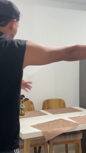 My friend's stepsister seduces me and I make her run in spurts from my friend.   Clip 2