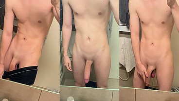 Swinging my huge cock (morning boner)