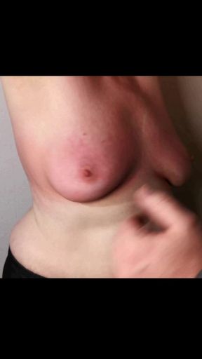 Slapping both tits