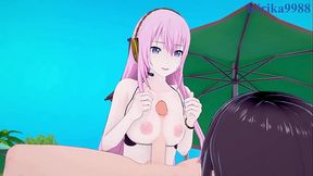 Megurine Luka and MEIKO intense sex. - Project SEKAI VOCALOID Hentai