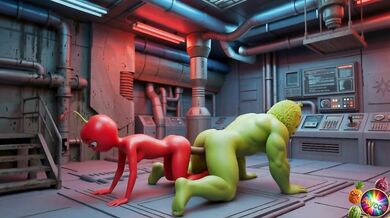 Animated Super Heroinas fuck hard in spaceship cartoon porn