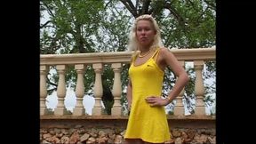 Hot Sexy Blonde Gets Fucked by Big Hard Cock in the Garden