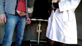 Mature Hot Nurse with Saggy Big Breasts Took My Sperm Sample