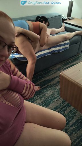 Cuckquean Selfie - Real Wife Films Herself Being Cucked by Hot Athletic Asian Girl Channy Crossfire