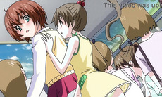 Watch this amateur babe touch her wife's pussy and ass in a train ride uncensored!