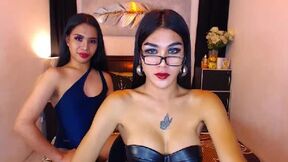 Two Transgender hotties mega show