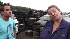 Hard fucking at the mechanic's