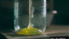 ”Naughty Raeah uses honey & cucumber to masturbate solo”