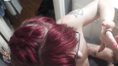 Submitting redhead slave wife with pale skin and blue eyes uses armpit fetish kinky bdsm to serve master with perfect body and perfect tits and perfect pussy while shaving silly girl in real couple homemade verified amateurs