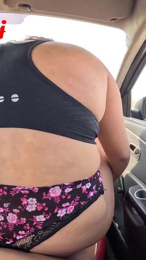 We were so excited that we couldn&#039;t stand going to the hotel, so we started fucking in the car in the middle of the&hellip;   Clip 2