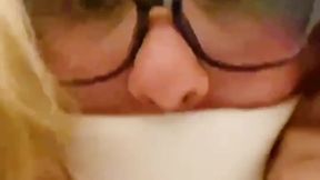Shy college girl with glasses gets stretched by BBC