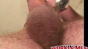 Mature guy gets his shaft jerked off by an unknown guy