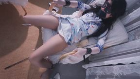 Asian Girl Enjoys Cheongsam Chair Bondage Roleplay - Qipao, Sheer Pantyhose & Passionate Session 39 Min
